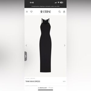 Eterne Designer Ribbed Tank Maxi address in Tan small  $225 NWOT